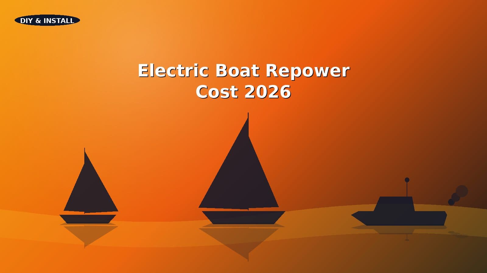 Mixed fleet illustrating the cost factors of an electric boat repower in 2026.