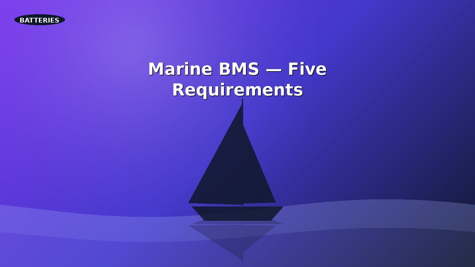 Sailboat with a battery management system monitoring per-cell state on a marine LiFePO4 pack.