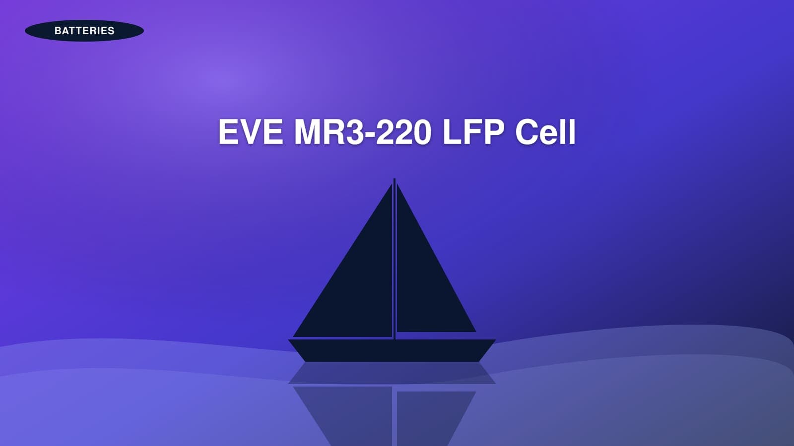 Prismatic LiFePO₄ cells stacked in a marine battery enclosure, illustrating the high-density EVE MR3-220 cell.