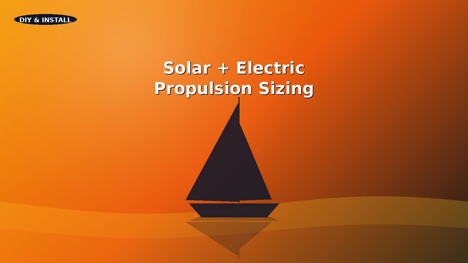 Coastal cruising sailboat with a solar bimini feeding a 48 V propulsion bank.