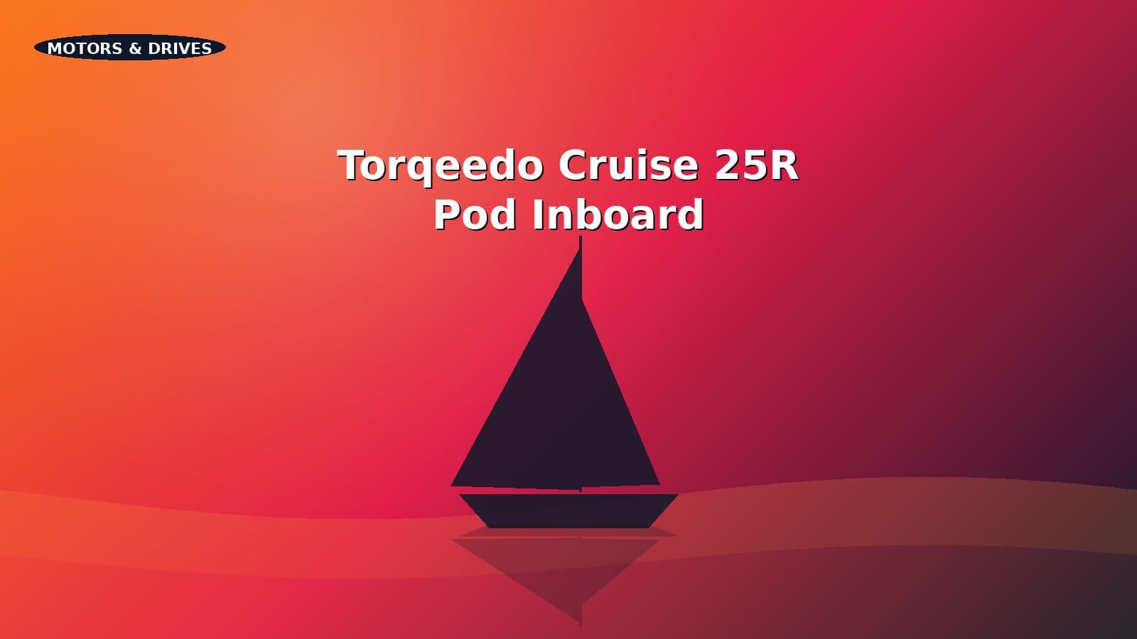 Sailboat with a Torqeedo 25 kW electric pod drive at the saildrive aperture.